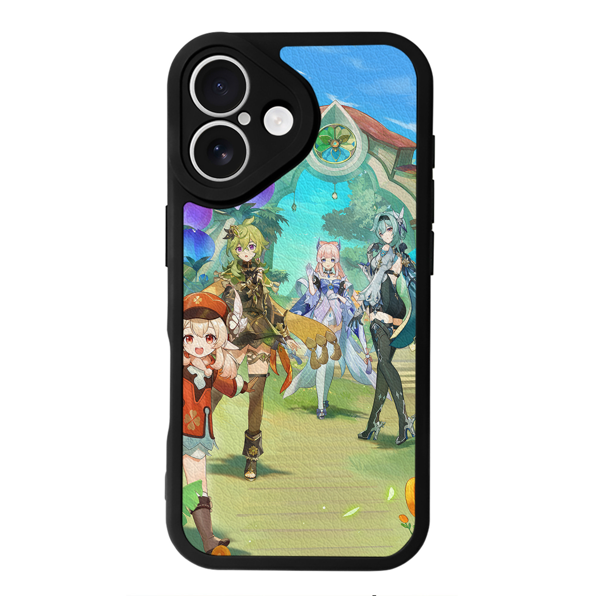 げんし神 genshin 【iPhone 16シリーズ対応】シリコンスマホケース（レザー調） 材質：シリコン